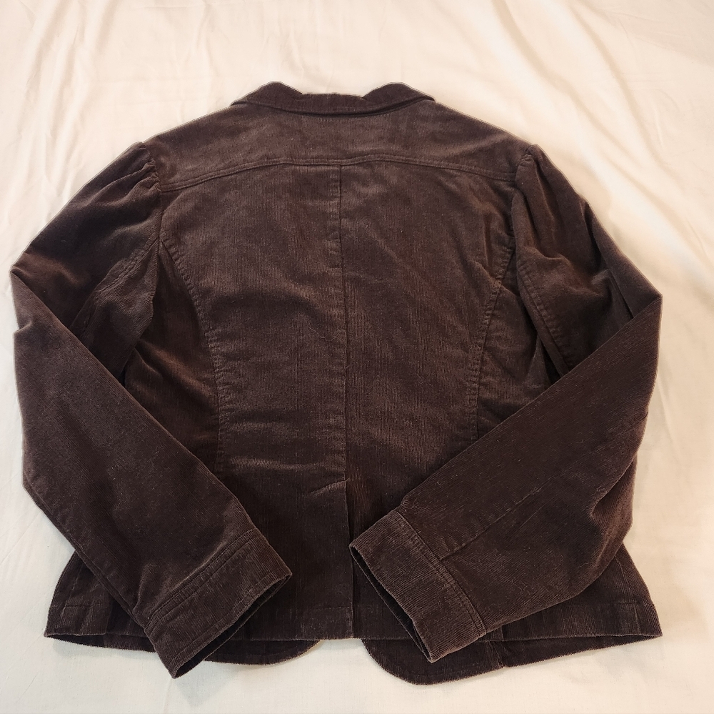 Per Se Women's Brown Corduroy Blazer Size L Classic Career Office Preppy Chic‎ - Picture 7 of 11